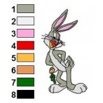 Looney Tunes Bugs Bunny 12 Embroidery Design